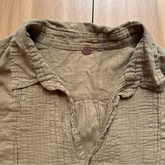 FREE PEOPLE FP One Penny Waverly Tunic – Khaki Green Flowy Boho Estimated Small - Picture 9 of 15